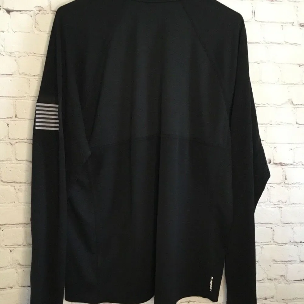 The North Face Men's Black Long Sleeve Half Zip Pocket Thumb Holes Sweatshirt XL